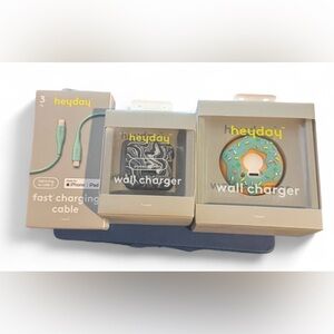 You will get all 3pcs Heyday items - fast charging cable and 2 wall charges